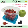 Biodegradable high temperature microwaveable plastic fast food frozen fruit packaging trays and container with cover